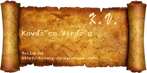 Kovács Virág névjegykártya